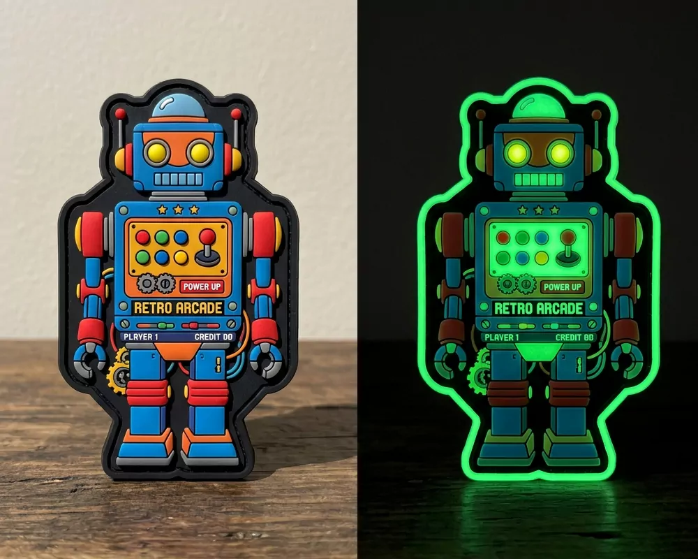 Arcade Robot Glow PVC Patch