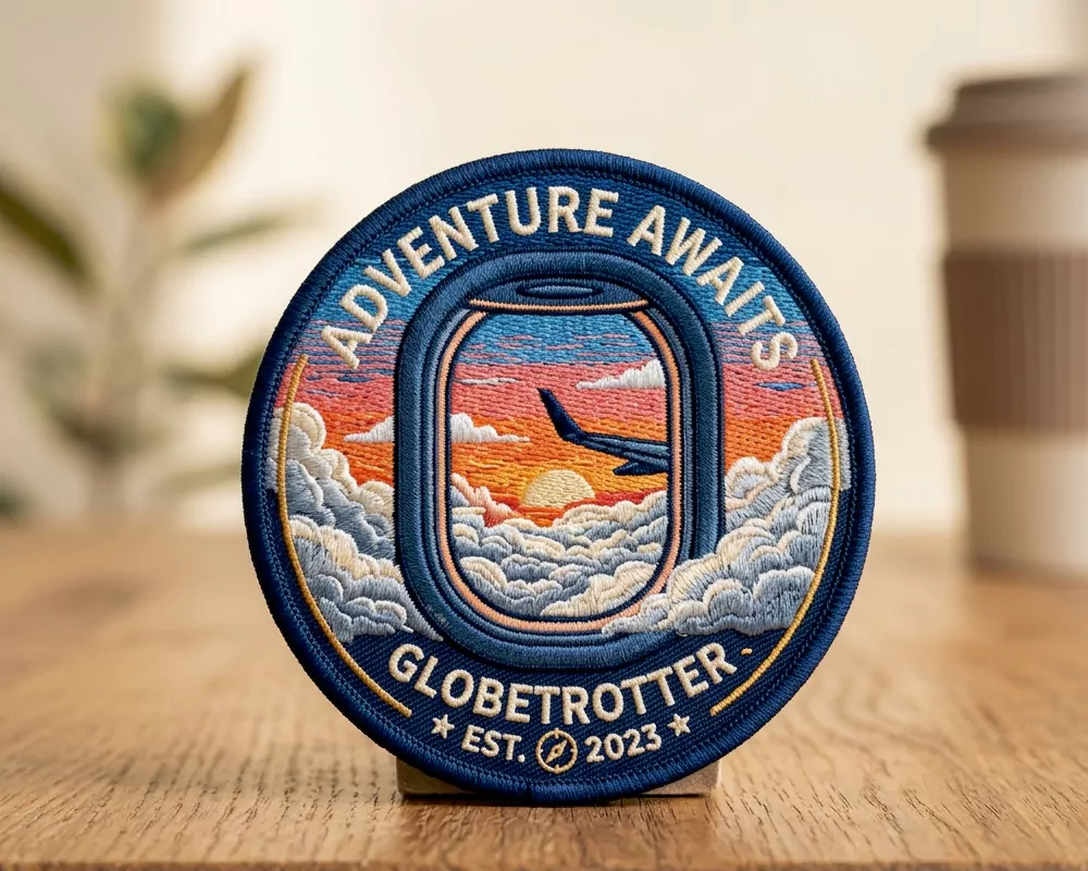 Colorful Airplane Window Embroidery Patch