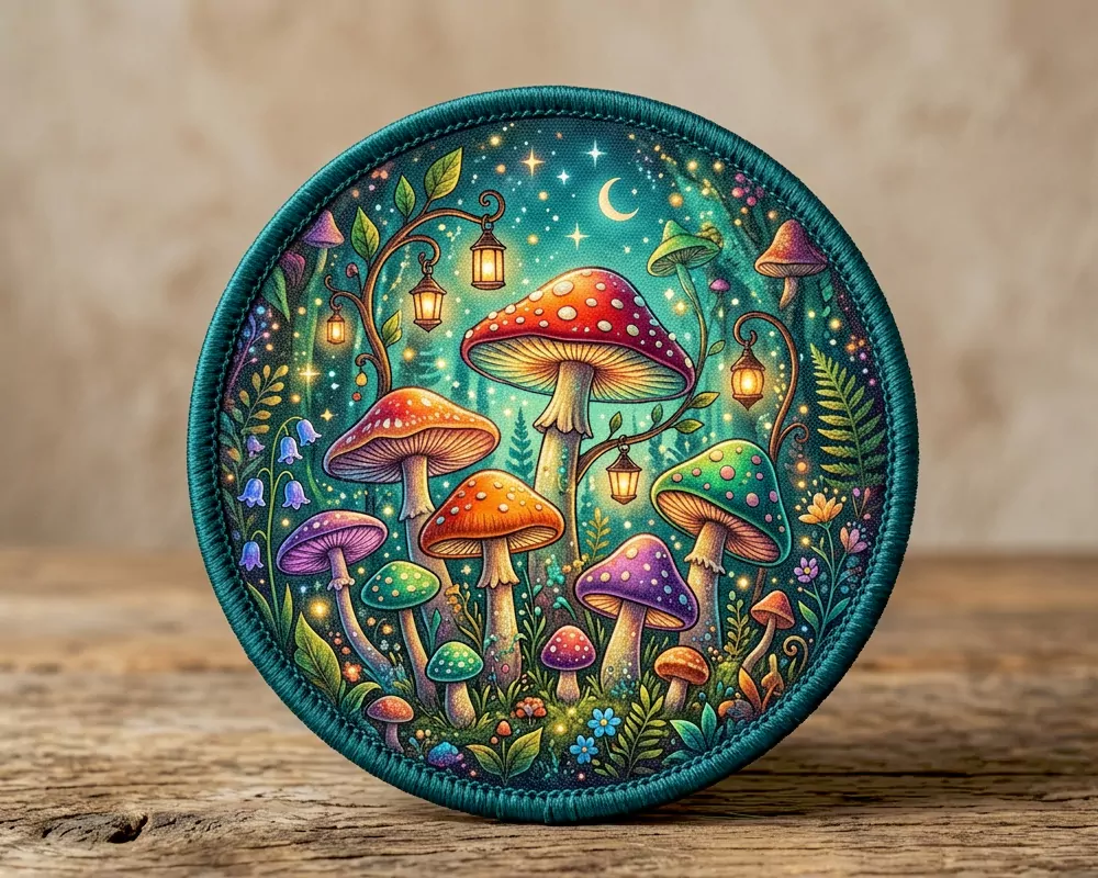 Enchanted Mushroom Village Sublimation Patch