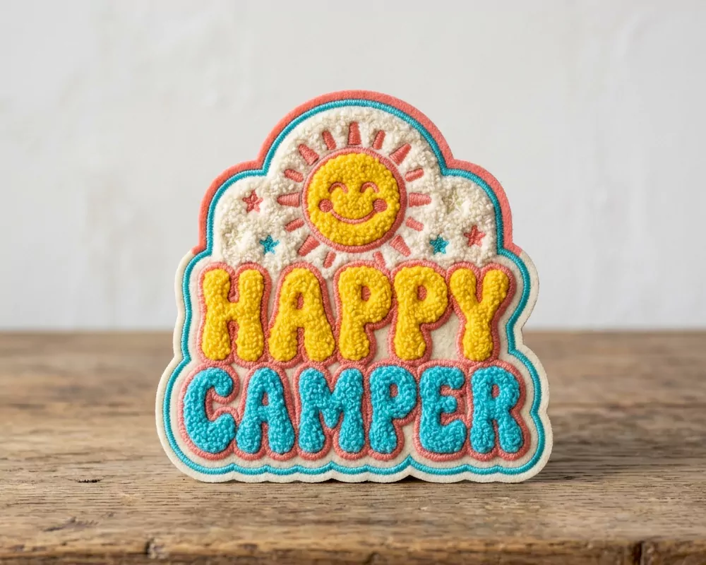 HAPPY CAMPER Chenille Patch