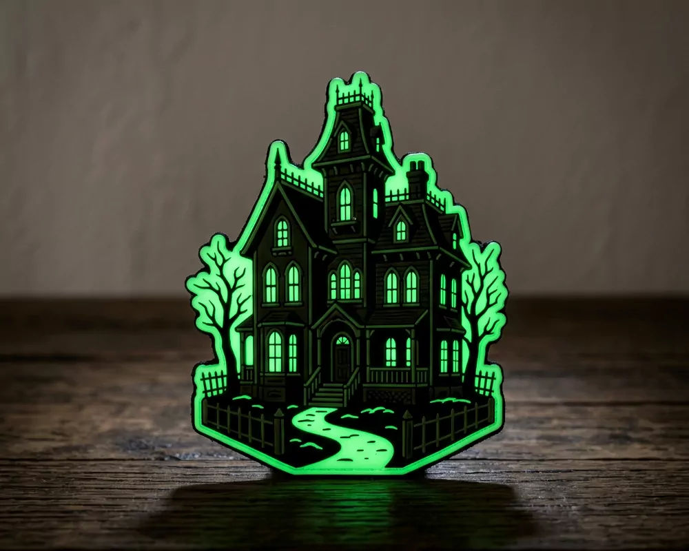 Haunted House Glow PVC Patch