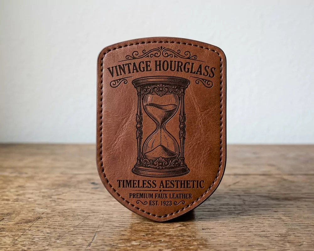Hourglass Faux Leather Patch