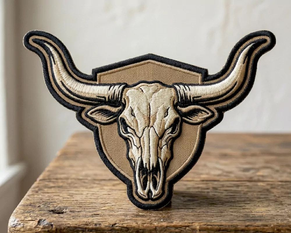 Longhorn Skull 3D Puff Patch