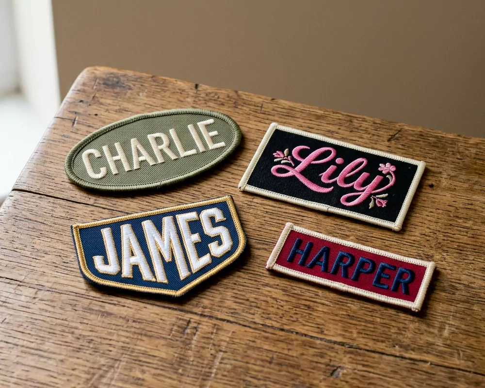 Premium Embroidered Name Patch Set