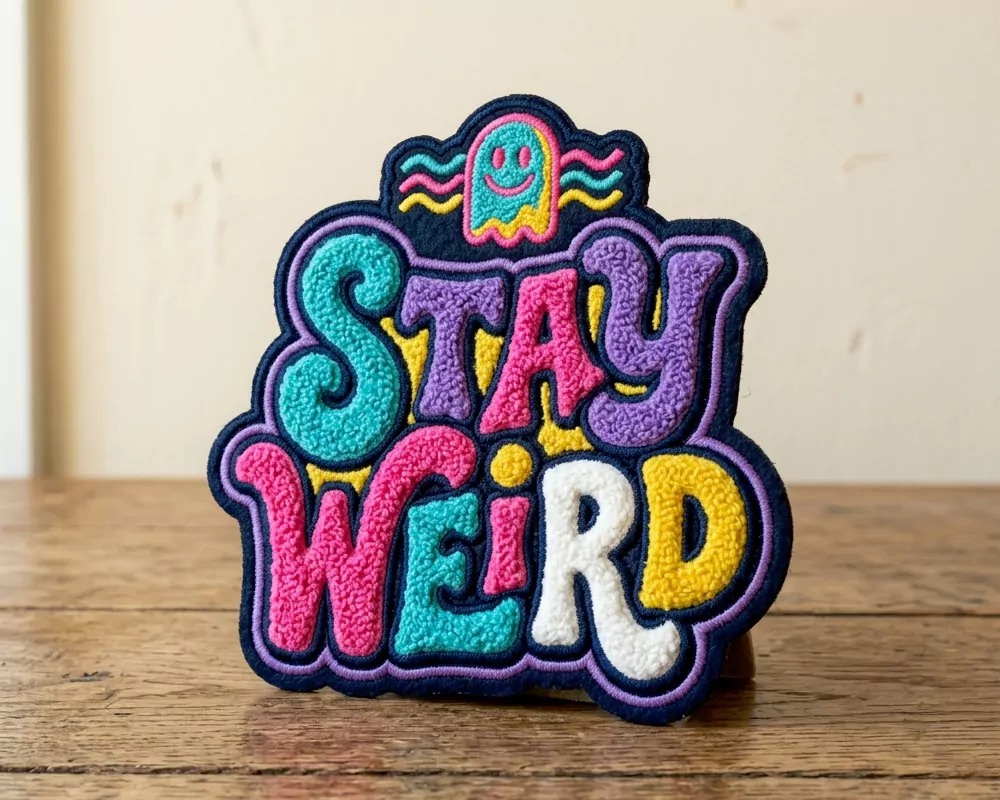 STAY WEIRD Chenille Patch