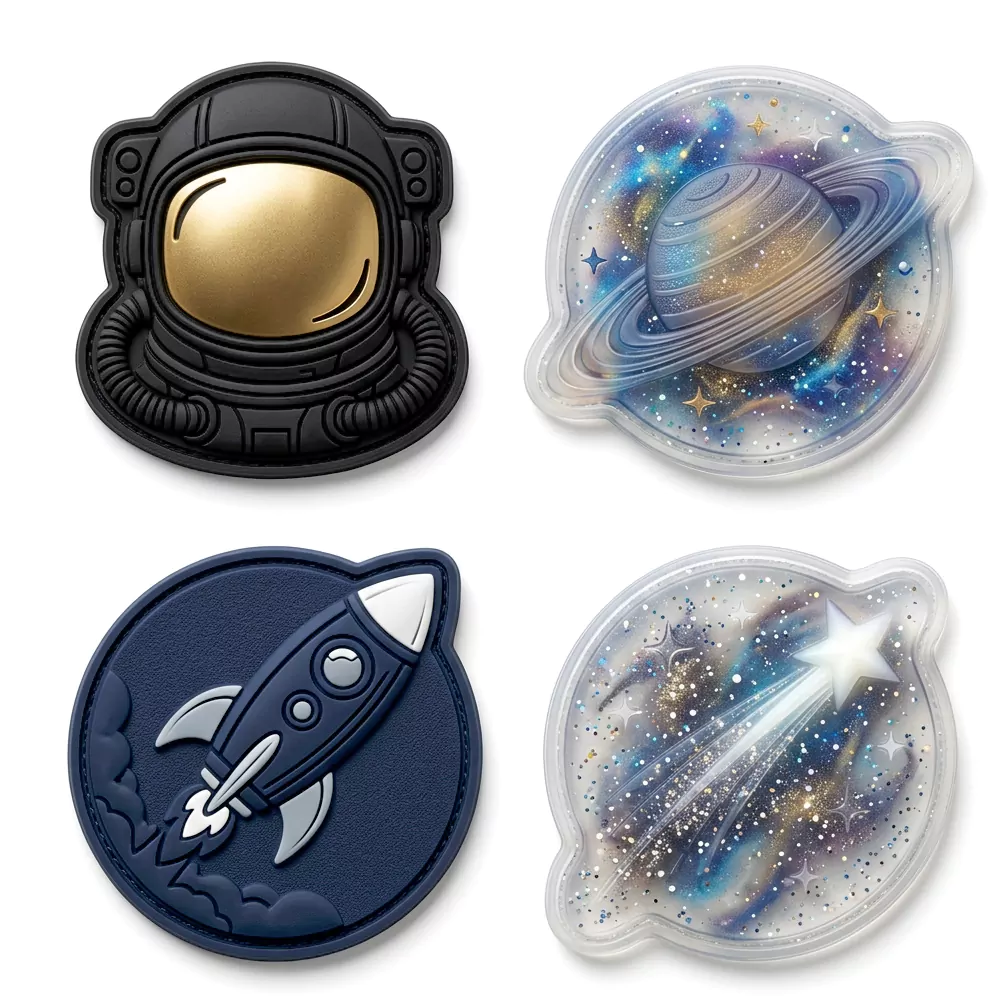 Space-Themed Silicone Patch Collection