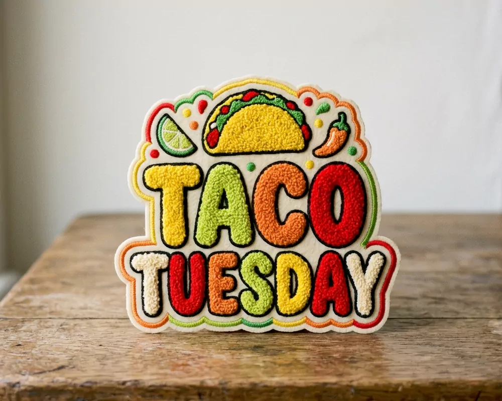 TACO TUESDAY Chenille Patch