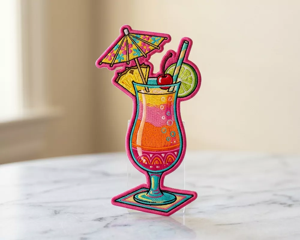 Tropical Cocktail Embroidery Patch