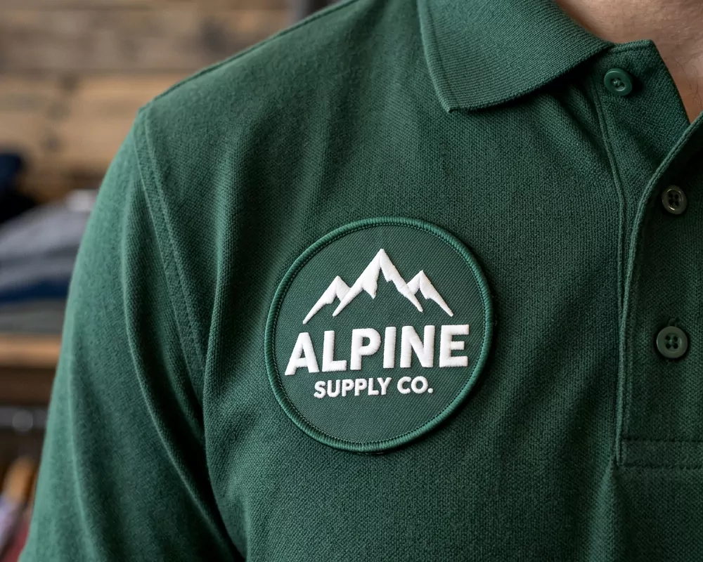 polo shirt 3D puff embroidery patch